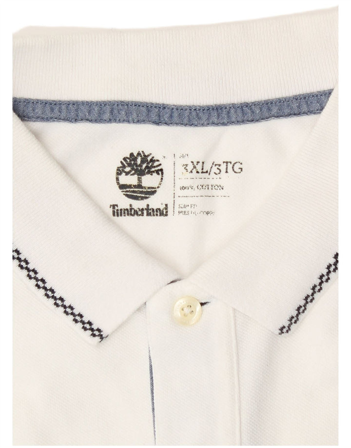 Ανδρικό μπλουζάκι Timberland Slim Fit Polo 3XL λευκό βαμβακερό