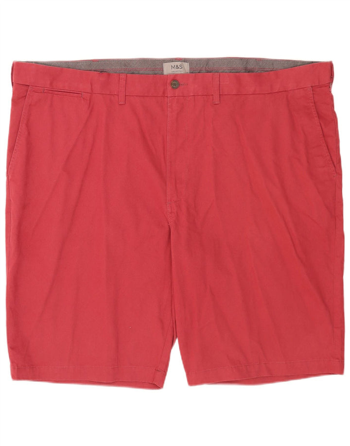Ανδρικό σορτς Chino Marks & Spencer W48 4XL κόκκινο βαμβακερό