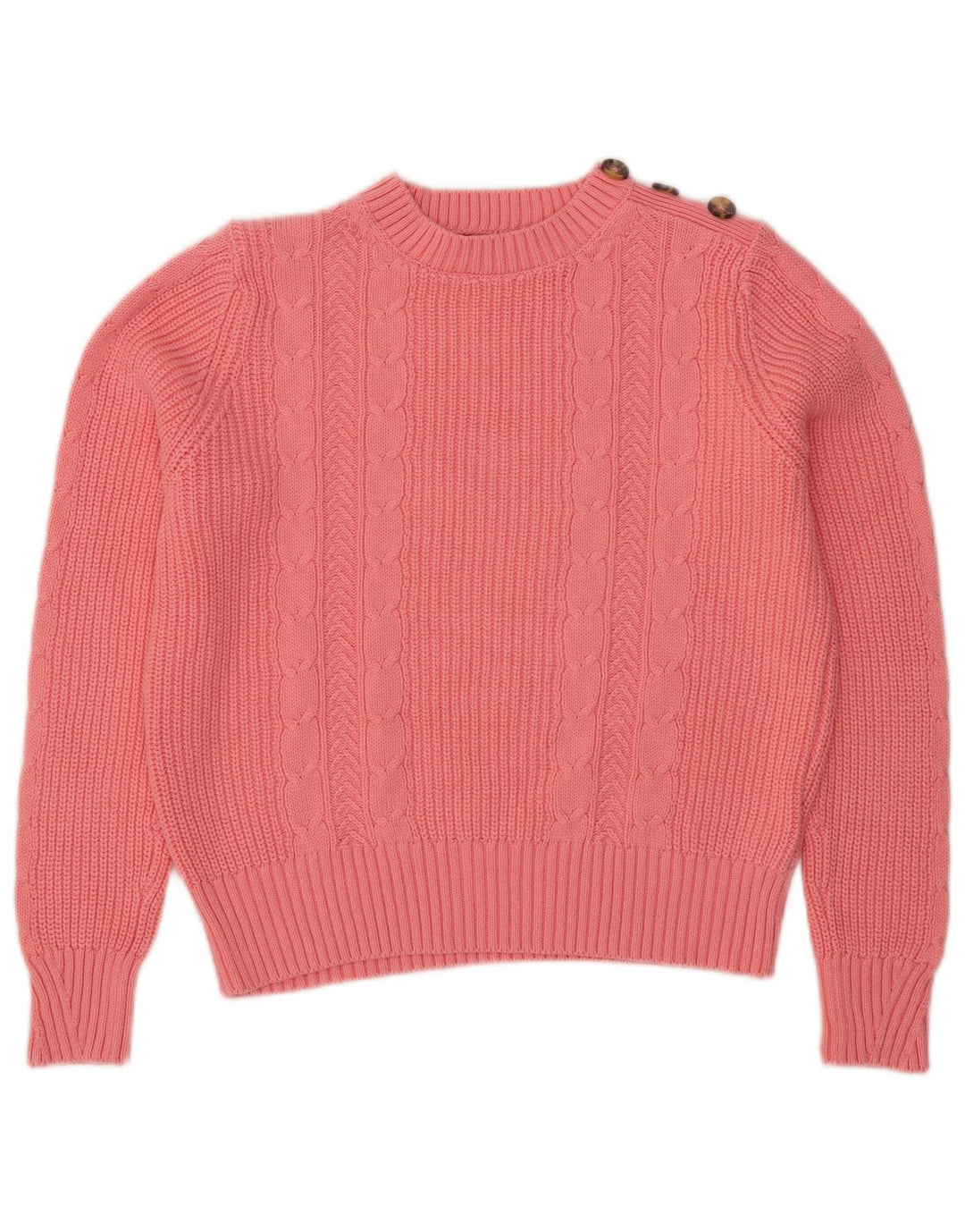 Marks & Spencer Γυναικείο πουλόβερ Crop Crew Neck Jumper UK 14 Medium Pink