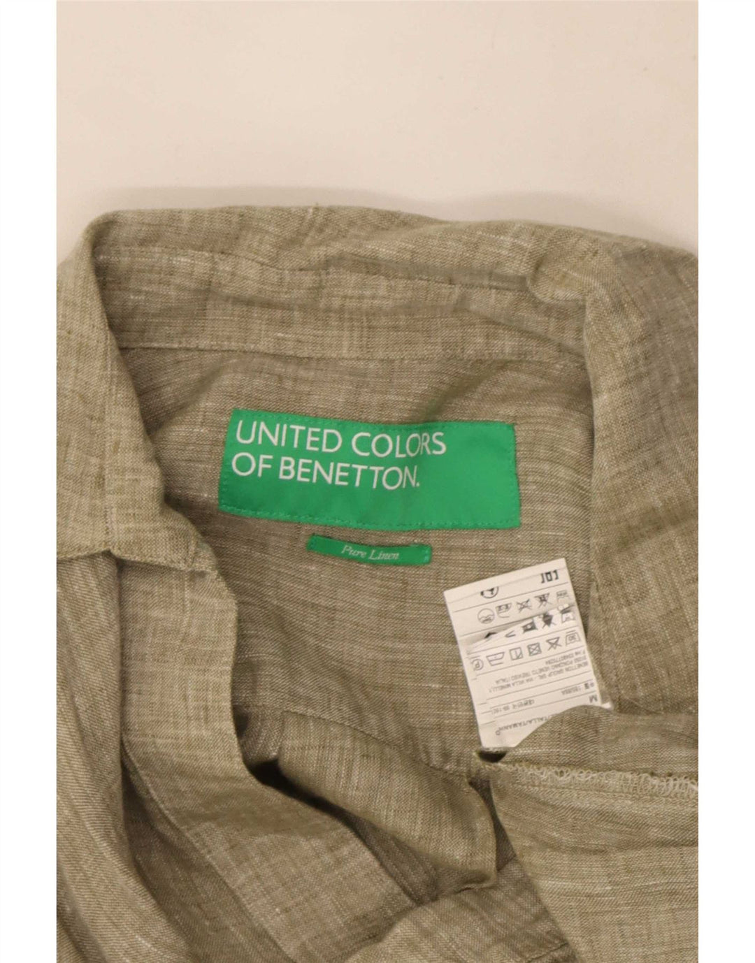 Γυναικείο φόρεμα Benetton A-Line UK 14 Medium Khaki Λευκό