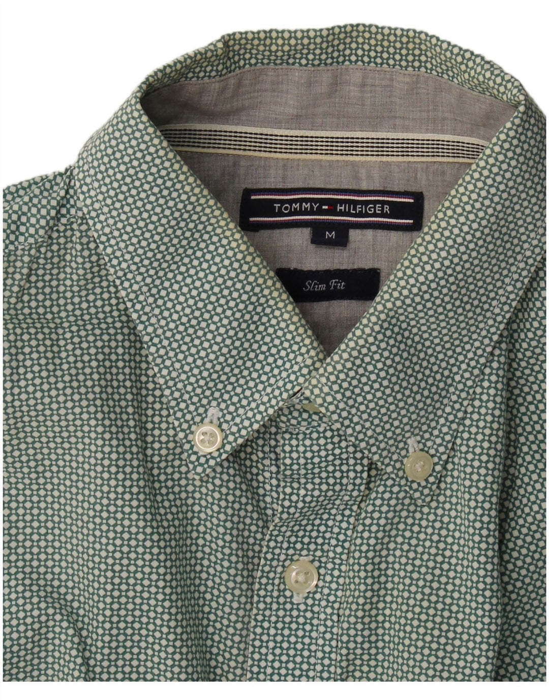 Ανδρικό πουκάμισο Tommy Hilfiger Slim Fit με μεσαίο πράσινο στίγματα