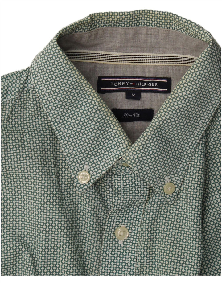 Ανδρικό πουκάμισο Tommy Hilfiger Slim Fit με μεσαίο πράσινο στίγματα