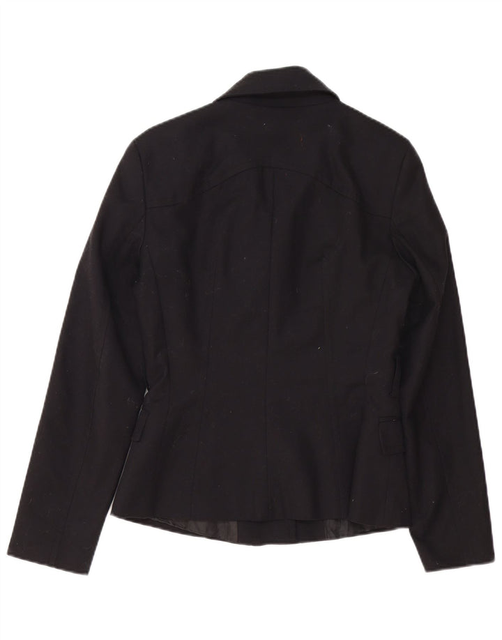 Zara Γυναικείο μπουφάν μπλέιζερ με φερμουάρ UK 10 Small μαύρο βαμβακερό