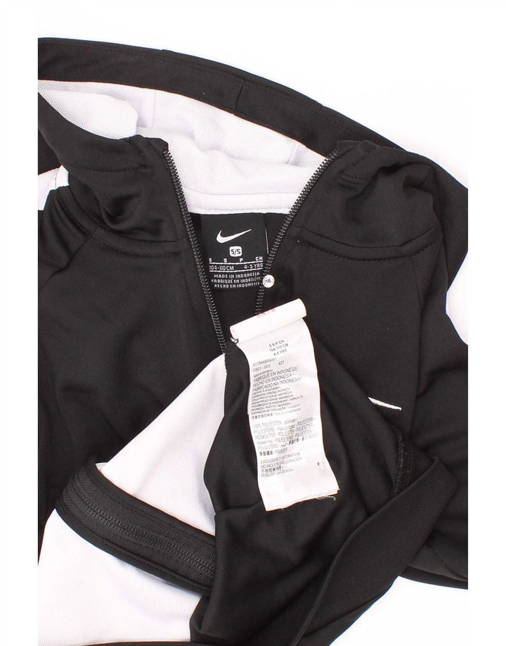 Πουλόβερ Nike Boys με φερμουάρ με κουκούλα 4-5 ετών Μικρό μαύρο πολύχρωμο πολυεστέρα