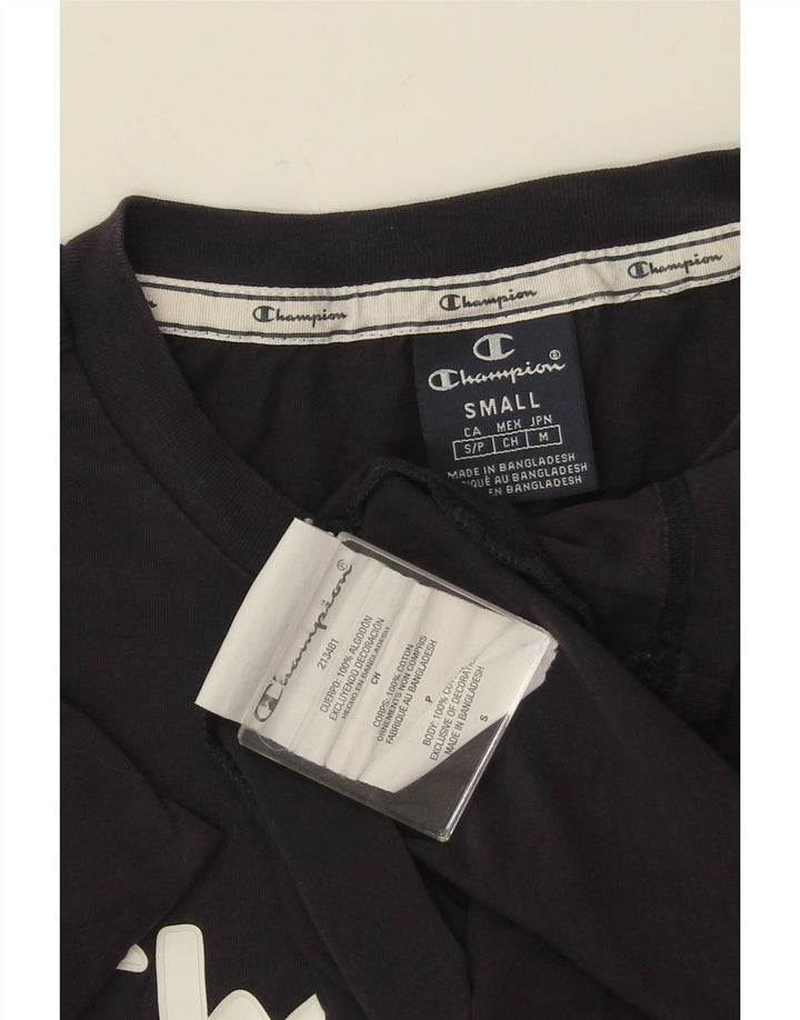 CHAMPION Ανδρικό γραφικό T-Shirt Top Small Navy Blue Cotton
