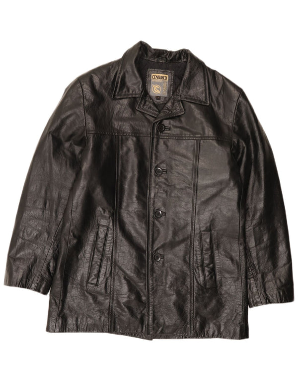 Censured Ανδρικό Δερμάτινο Μπουφάν UK 40 Large Μαύρο Δερμάτινο