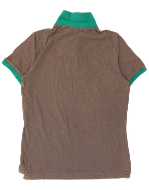 BENETTON Ανδρικό Πόλο Μπλουζάκι Μεσαίο Γκρι Βαμβακερό