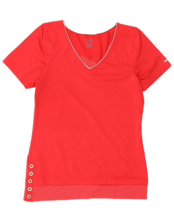 REEBOK Γυναικείο T-Shirt Top UK 12 Medium Pink Polyester