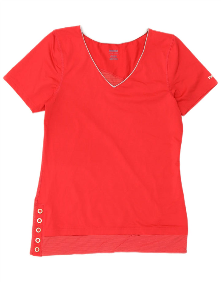 REEBOK Γυναικείο T-Shirt Top UK 12 Medium Pink Polyester
