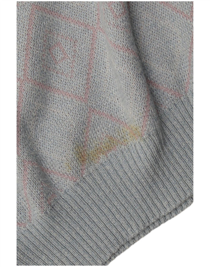 Maselli Γυναικείο πουλόβερ με λαιμόκαυμα IT 54 3XL Blue Argyle/Diamond