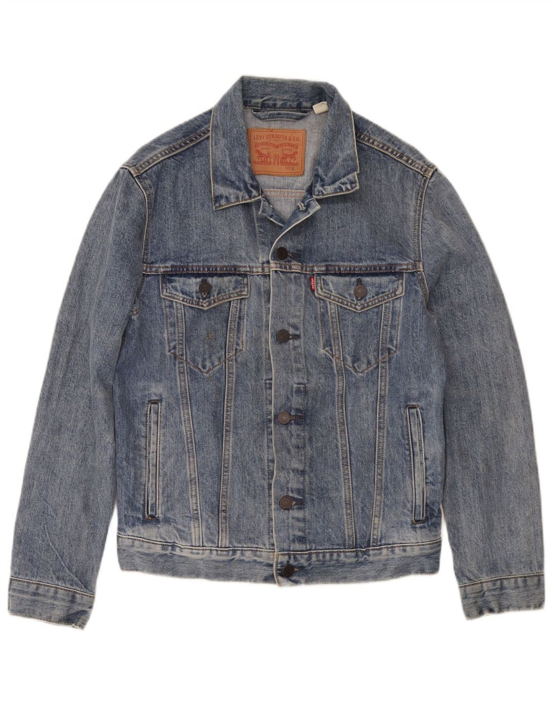 Γυναικείο τζιν μπουφάν Levi's UK 10 Small Blue Cotton