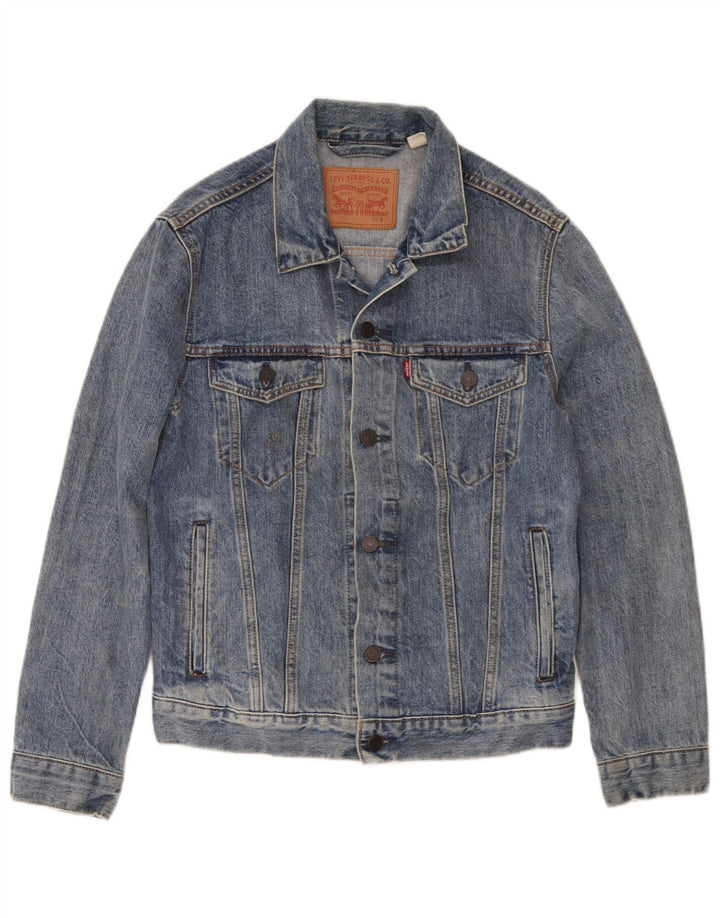 Γυναικείο τζιν μπουφάν Levi's UK 10 Small Blue Cotton