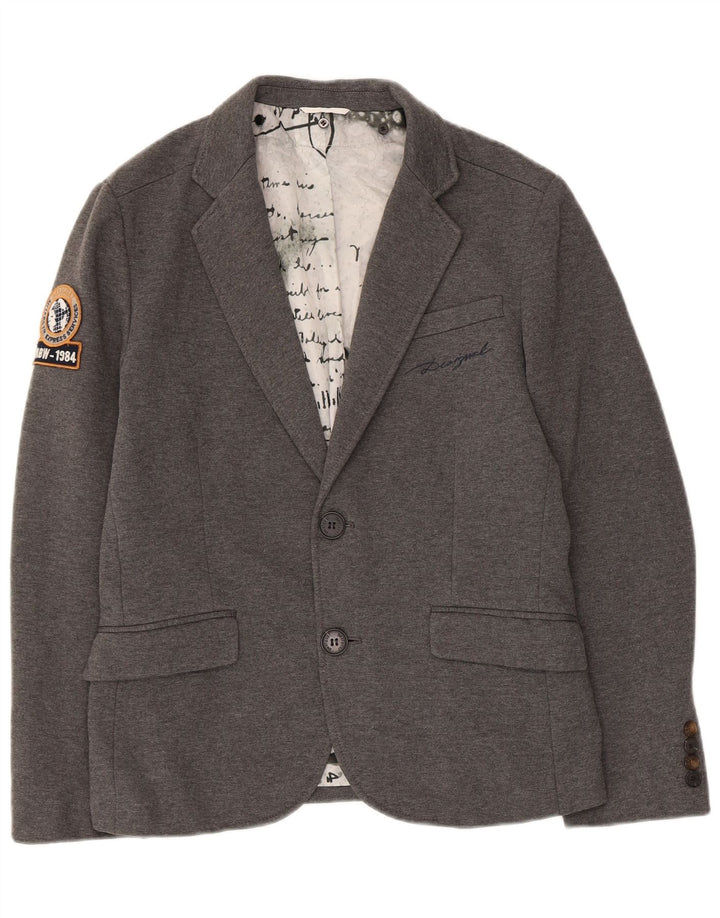 Desigual Ανδρικό τζάκετ Blazer 2 κουμπιών Desigual Graphic IT 48 Medium Grey Polyester
