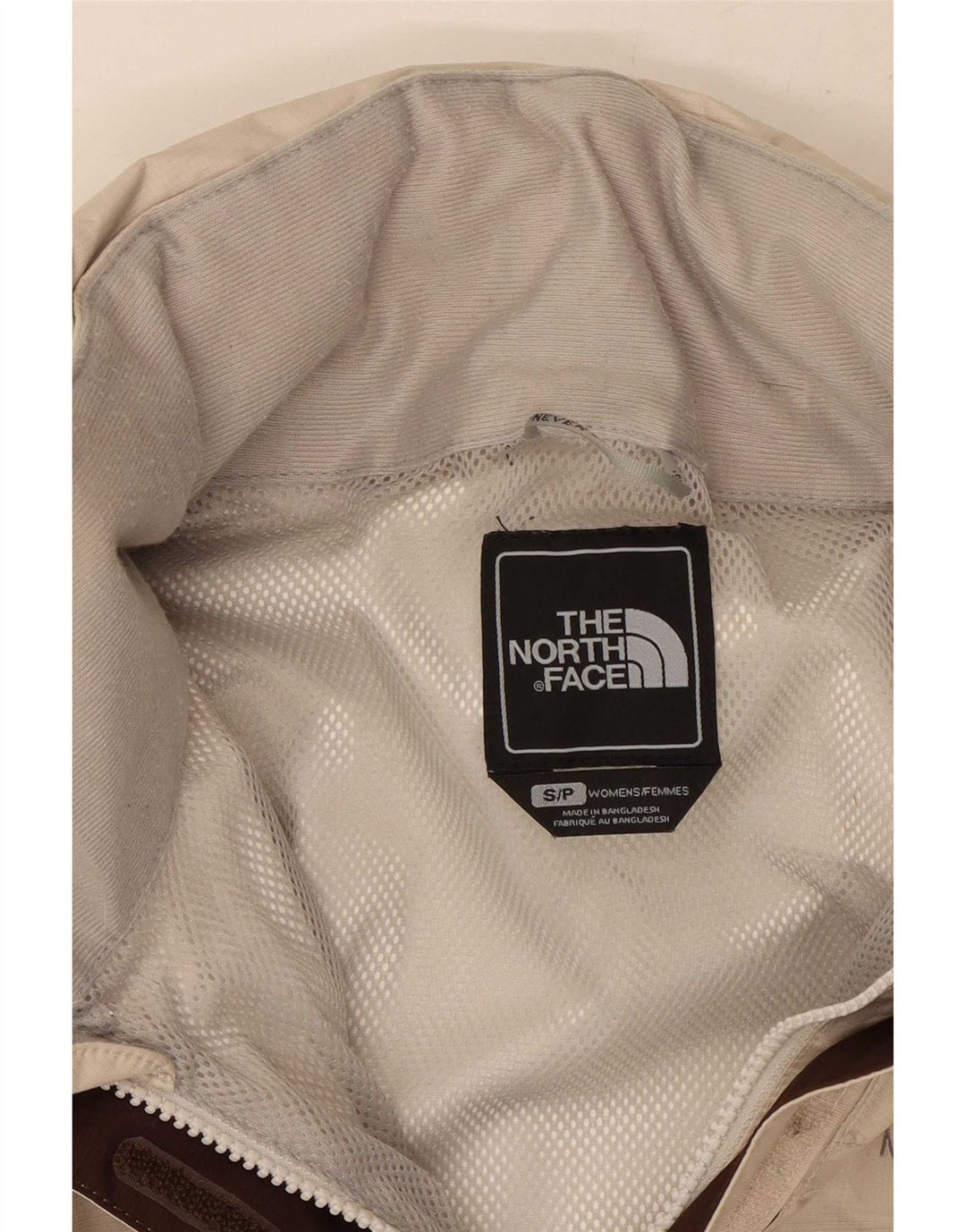 The North Face γυναικεία κουκούλα μεγάλου μεγέθους μπουφάν βροχής UK 10 Small Beige Nylon