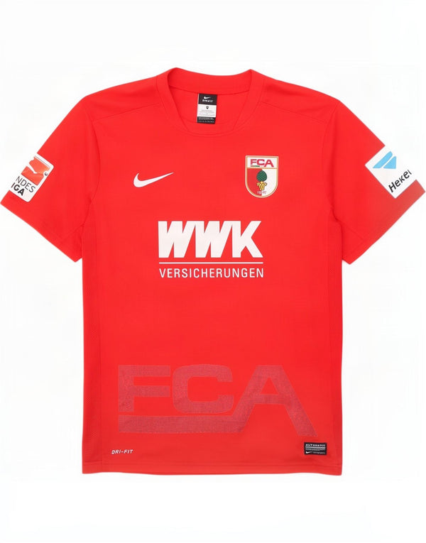 Γραφικό T-shirt Nike Mens FC Augsburg, μεσαίο κόκκινο πολυεστέρας