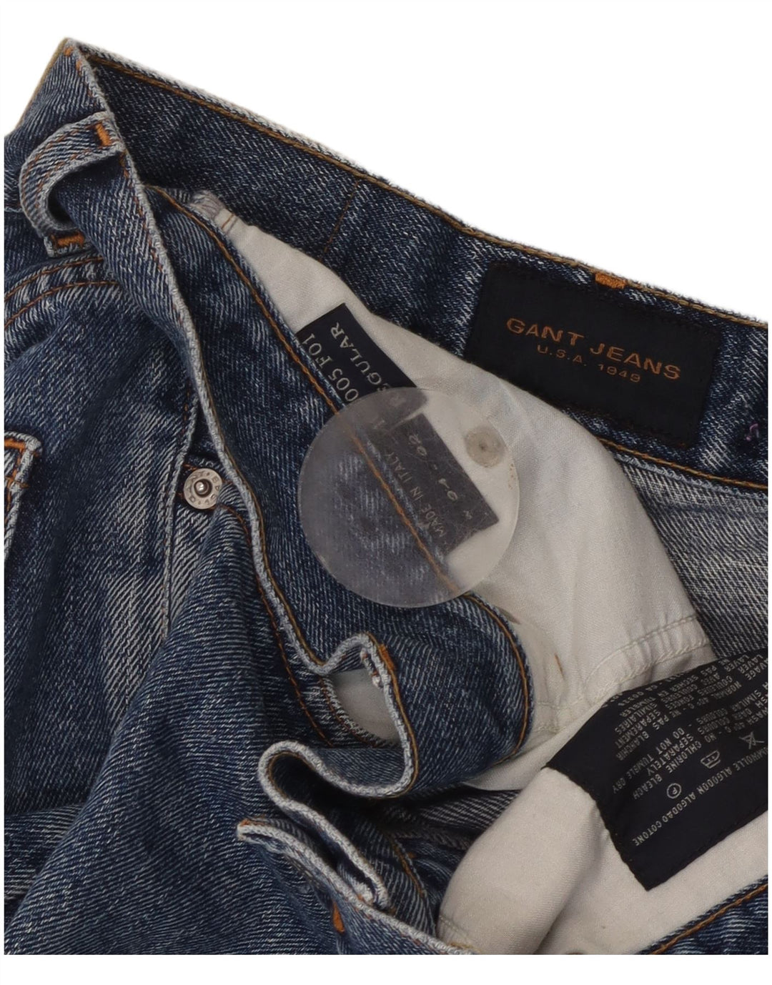 Ανδρικό τζιν Gant Regular Straight W34 L27 Μπλε βαμβακερό