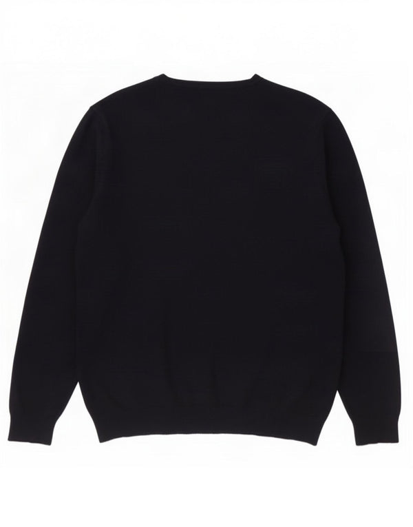 Ανδρικό πουλόβερ Zara με V λαιμόκοψη 2XL Navy Blue