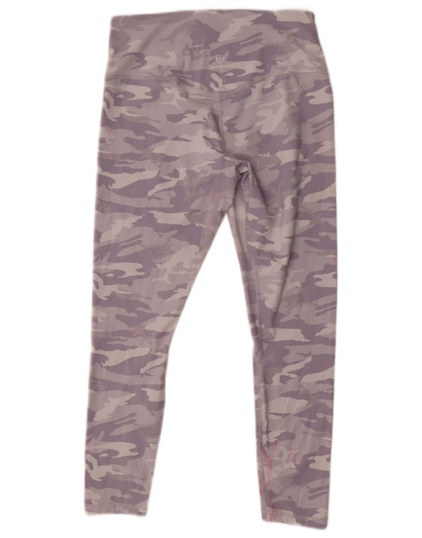 Lululemon Γυναικείο κολάν Crop UK 14 Large Purple Camouflage