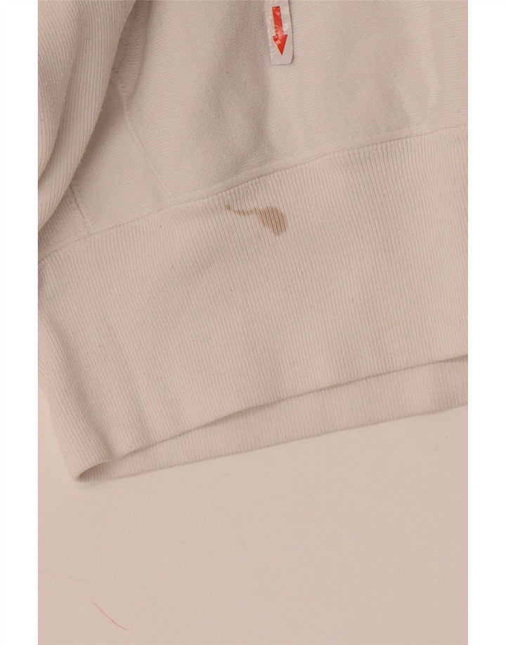 Champion Mens Hoodie Jumper Μικρό λευκό βαμβακερό