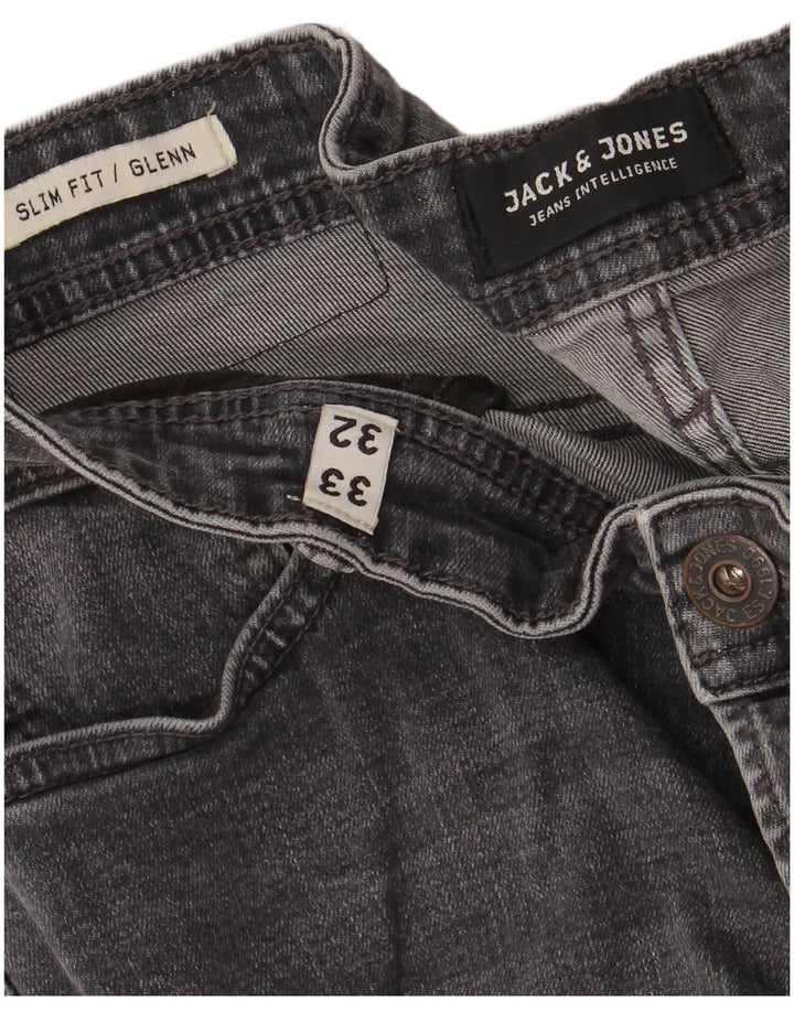 JACK & JONES Ανδρικό τζιν GLENN Slim W32 L32 Γκρι βαμβακερό