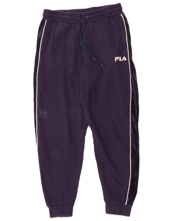 Fila Γυναικεία αθλητική φόρμα Παντελόνι Joggers UK 12 Medium Navy Blue Cotton