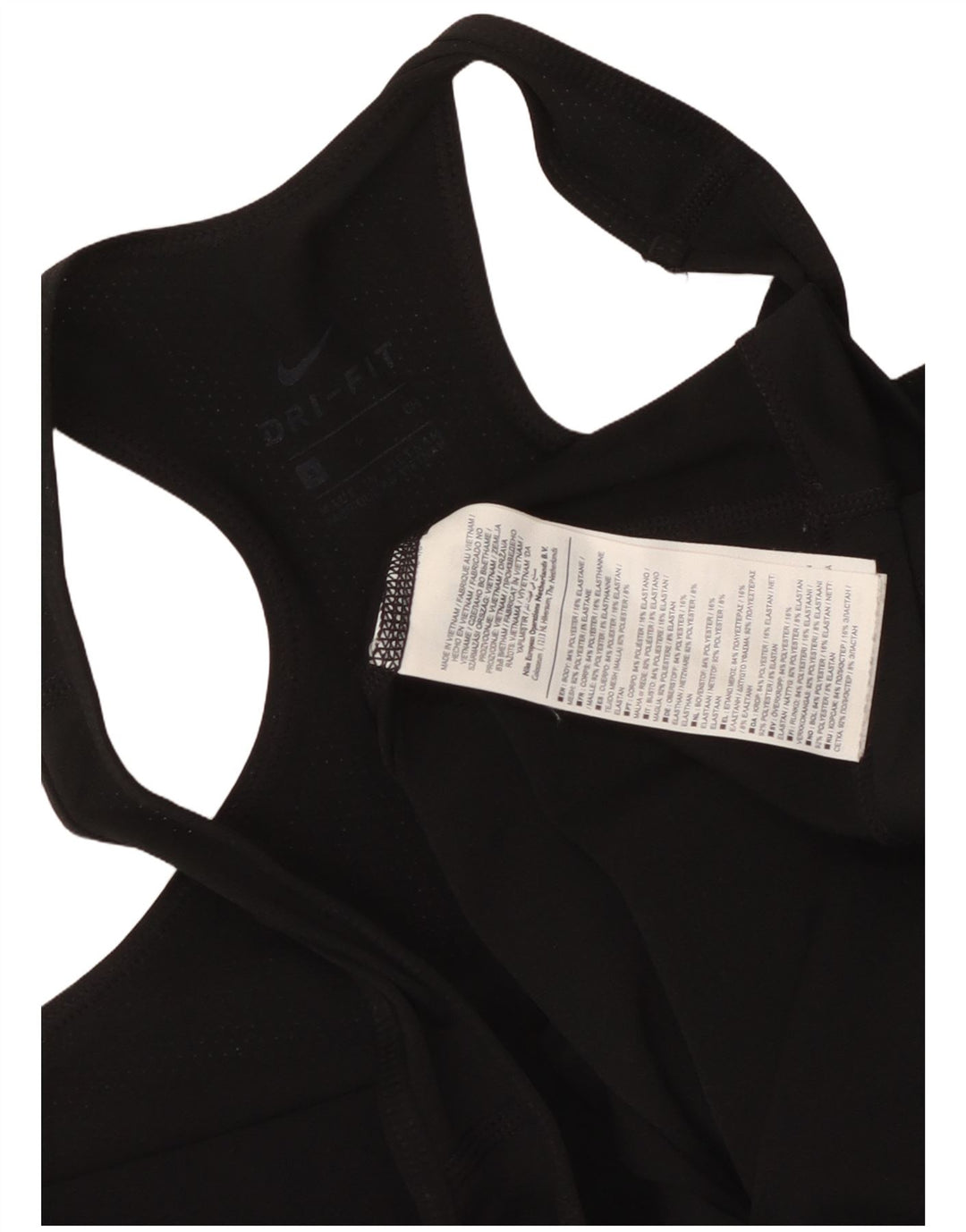 Γυναικείο γραφικό γιλέκο Nike τοπ UK 10 Small Black Polyester