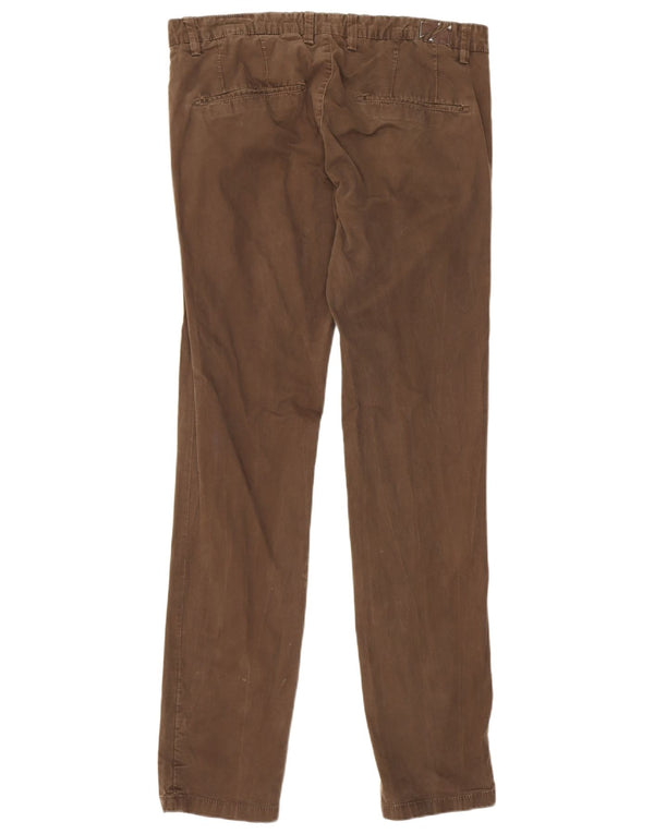 Zara Ανδρικό Slim παντελόνι Chino EU 44 Large W34 L34 Καφέ βαμβακερό