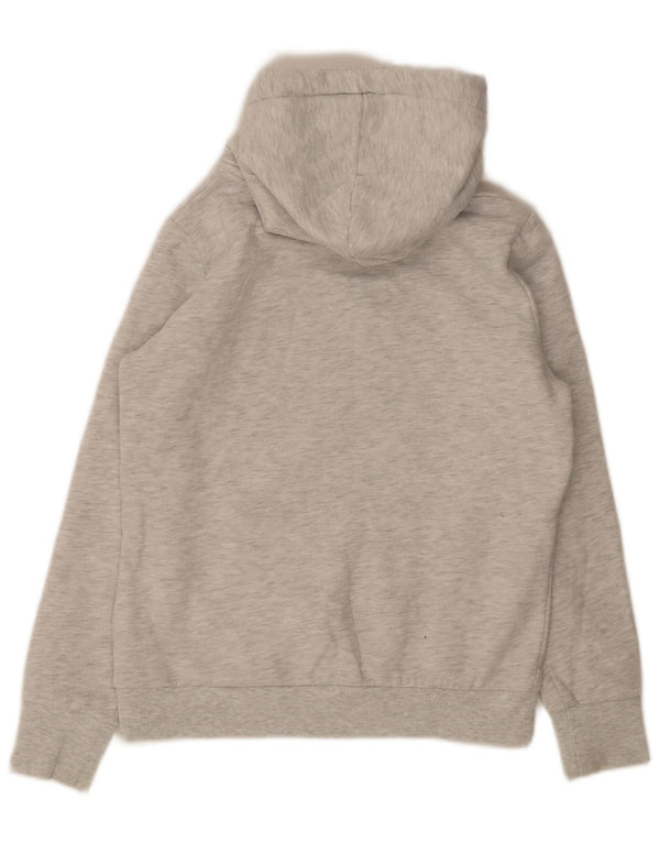 Superdry γυναικείο γραφικό μπλουζάκι με κουκούλα UK 12 βαμβακερό μεσαίο γκρι