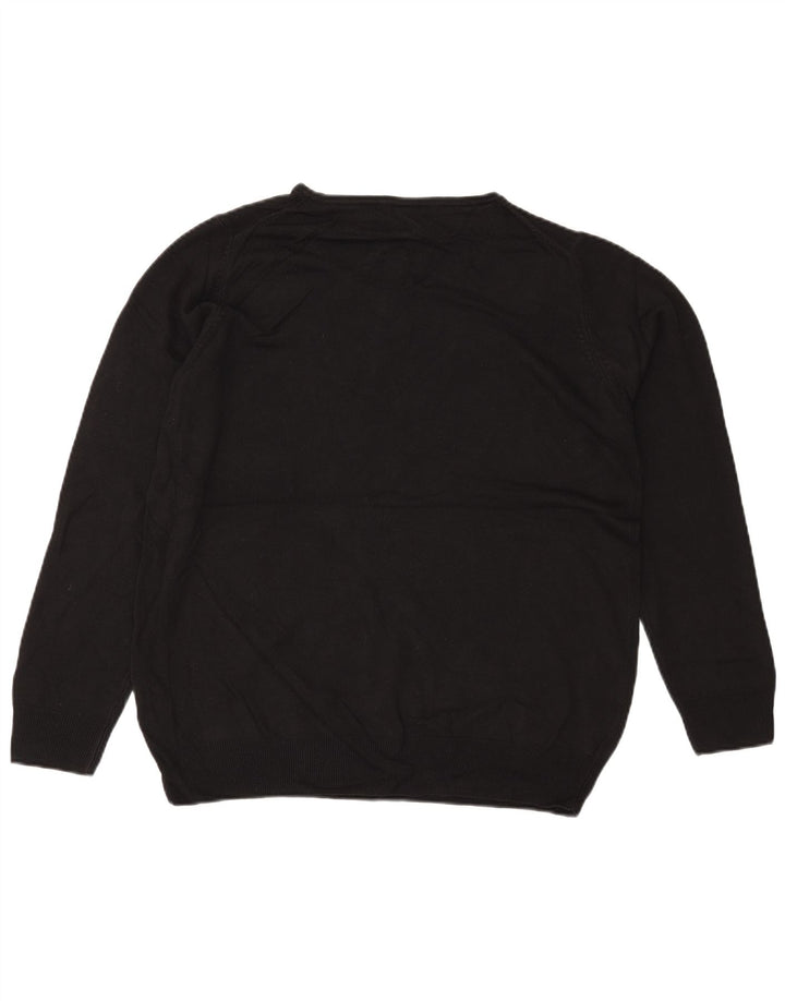 MARKS & SPENCER Γυναικείο πουλόβερ με λαιμόκοψη μεγάλου μεγέθους UK 18 XL μαύρο