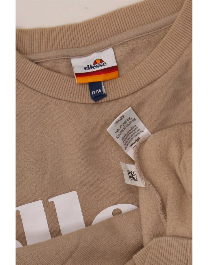 Γραφικό Φούτερ Ellesse Boys Jumper 13-14 ετών Καφέ Βαμβακερό