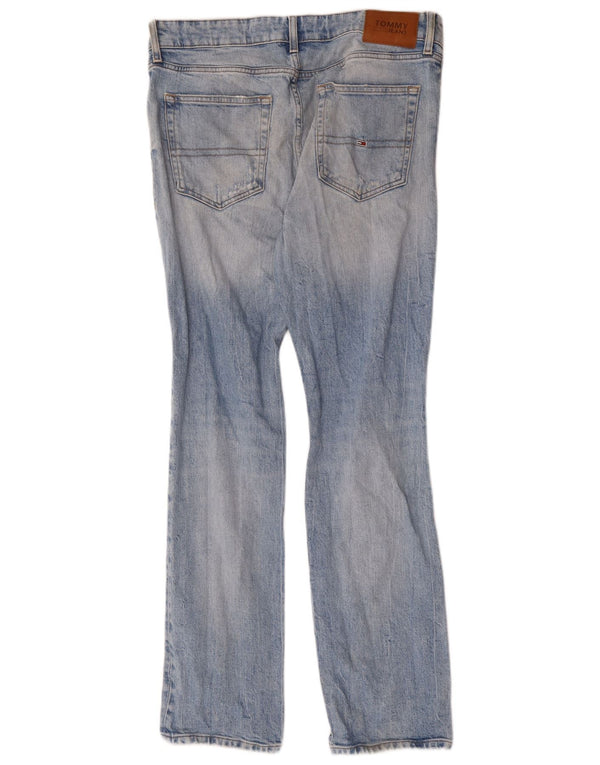 Tommy Hilfiger Mens Distressed Straight Jeans W32 L32 Blue Cotton