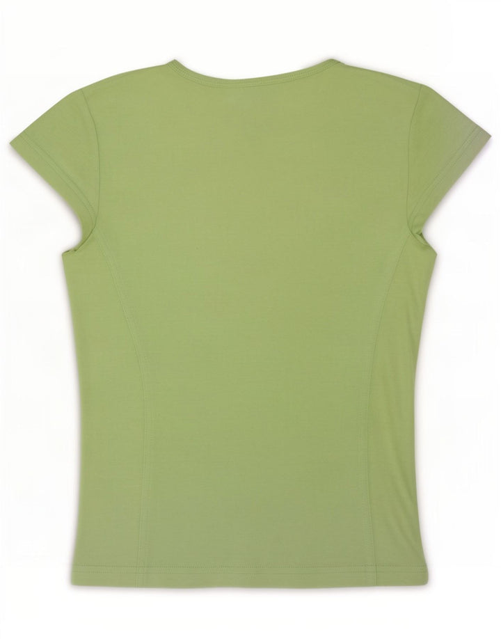 Champion Women T-Shirt Top UK 12 Medium Green