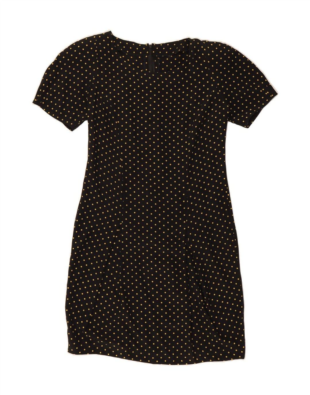 VINTAGE Womens Sheath Dress UK 14 Medium Black Polka Dot Vintage Vintage and Second-Hand Vintage from Messina Hembry 