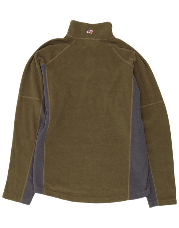 Berghaus Ανδρικό φερμουάρ με λαιμόκοψη Fleece Jumper Medium Khaki Colourblock Πολυεστέρας