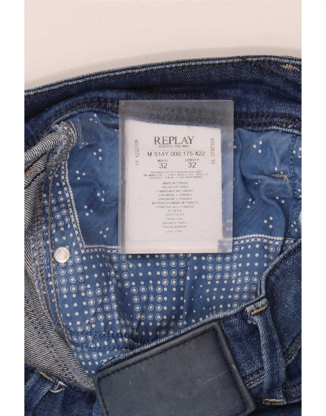 Replay Ανδρικό Slim Jeans W32 L32 Blue Cotton
