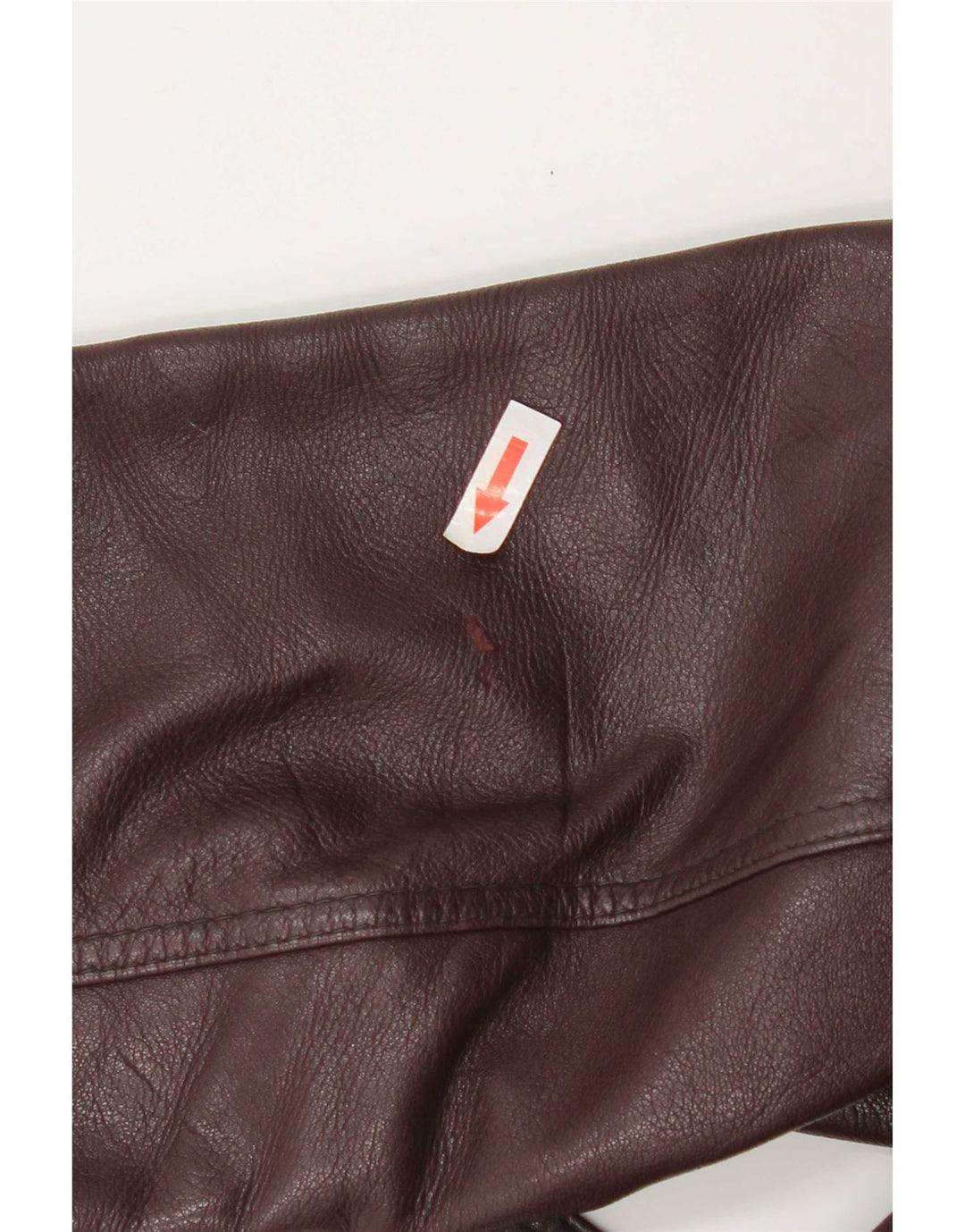 Vintage Γυναικείο Δερμάτινο Παλτό UK 14 Medium Burgundy Leather