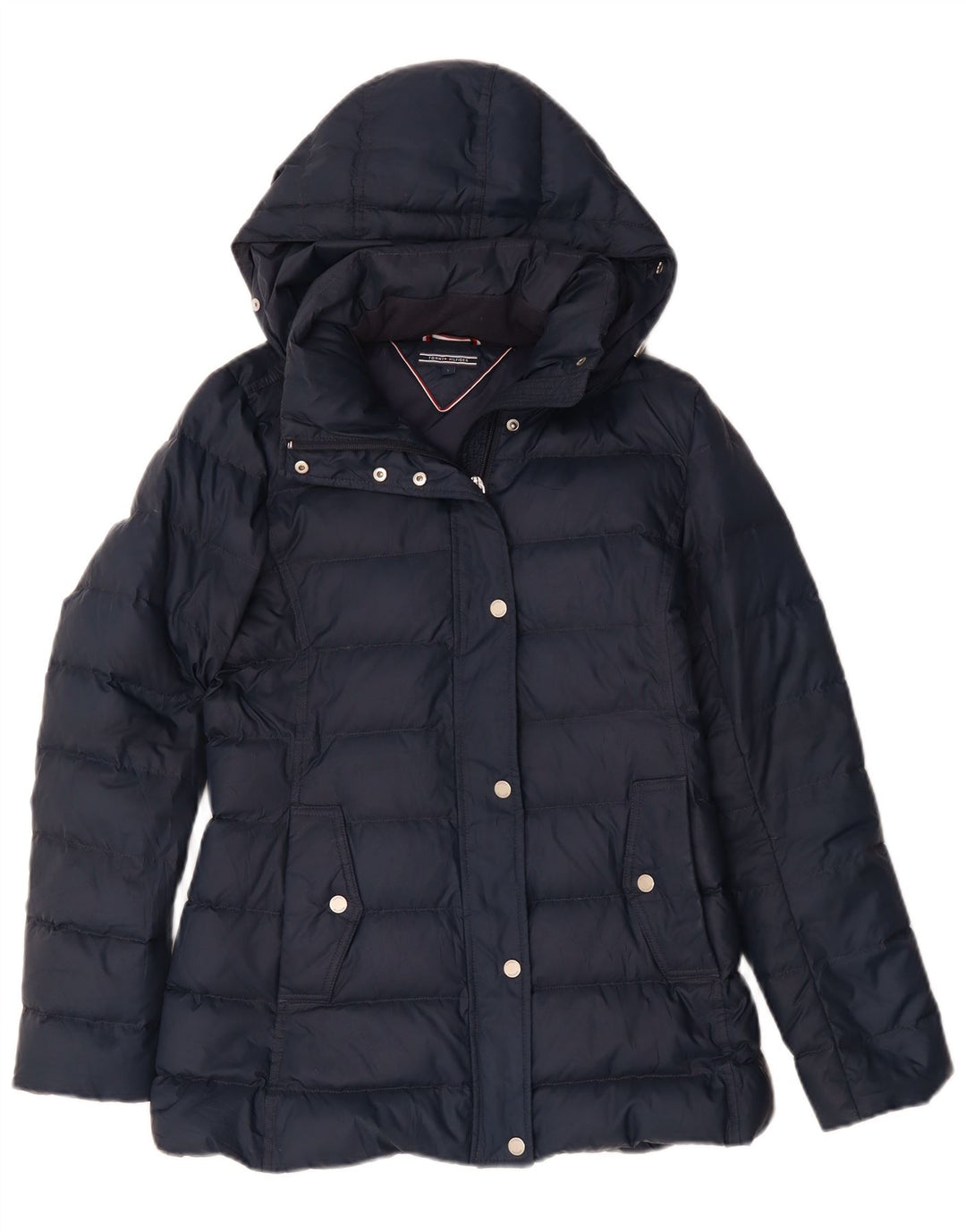 Tommy Hilfiger γυναικείο μπουφάν με κουκούλα UK 10 Small Navy Blue Polyester