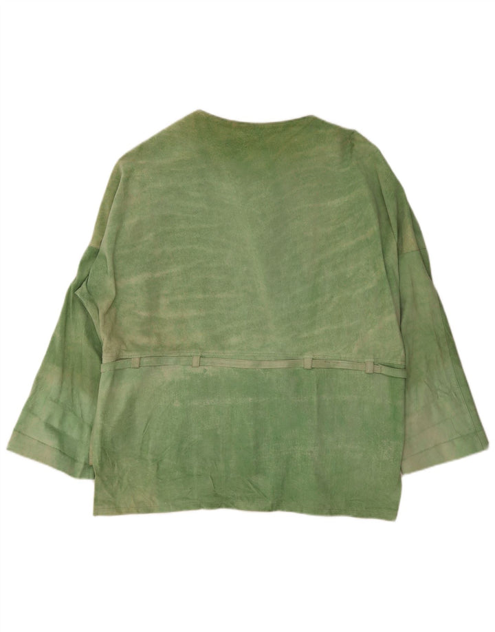 Vintage Γυναικείο Suede Jacket UK 20 2XL Πράσινο