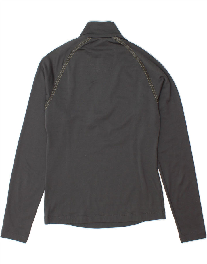 JACK WOLFSKIN Womens Zip Neck Pullover Tracksuit Top UK 10 Small Grey Vintage Jack Wolfskin and Second-Hand Jack Wolfskin from Messina Hembry 