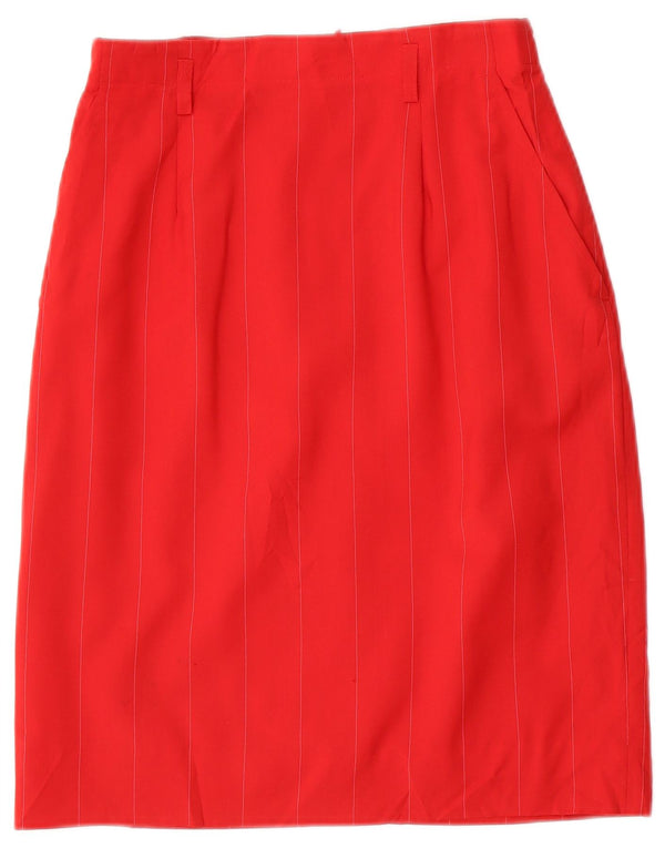 RALPH LAUREN Γυναικεία ίσια ψηλόμεση φούστα US 4 Small W24 Red Ripe