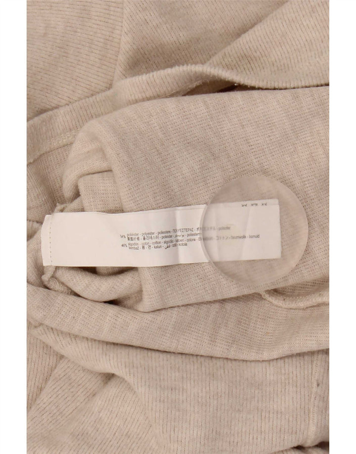 Zara Γυναικείο φόρεμα 3/4 με μανίκια UK 14 Medium Beige Polyester