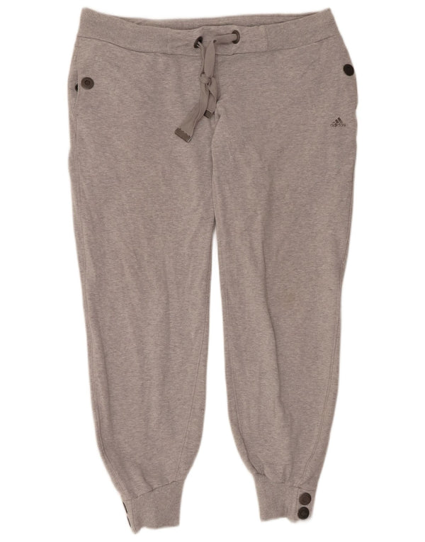 Γυναικεία αθλητική φόρμα ADIDAS Παντελόνι Joggers UK 16 Large Grey Flecked Cotton