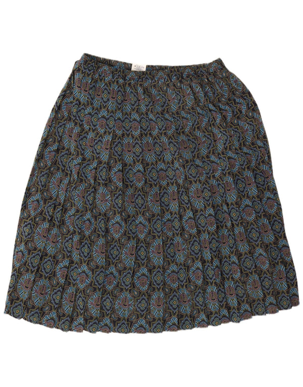 Eastex γυναικεία φούστα με μαχαίρι πλισέ UK 20 2XL W38 Navy Blue Geometric