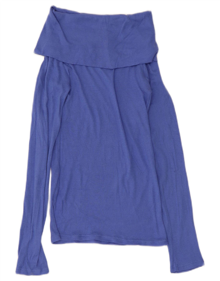 Zara Γυναικείο μπλουζάκι με ρολό μακρυμάνικο UK 8 Small Blue