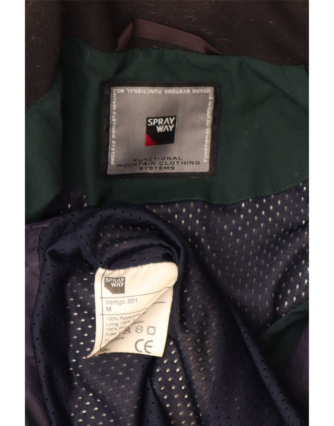 SPRAYWAY Ανδρικό μπουφάν βροχής με κουκούλα UK 38 Medium Green Polyamide