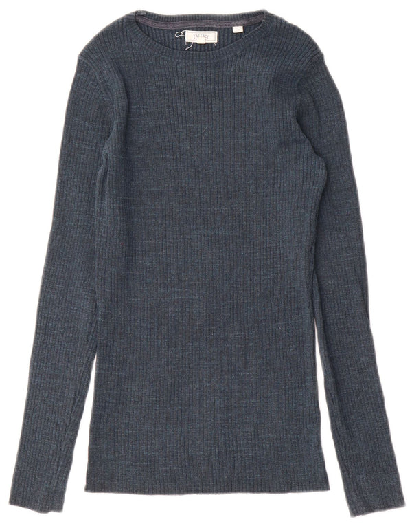 Fat Face Γυναικείο πουλόβερ με λαιμόκαυμα UK 8 Small Blue
