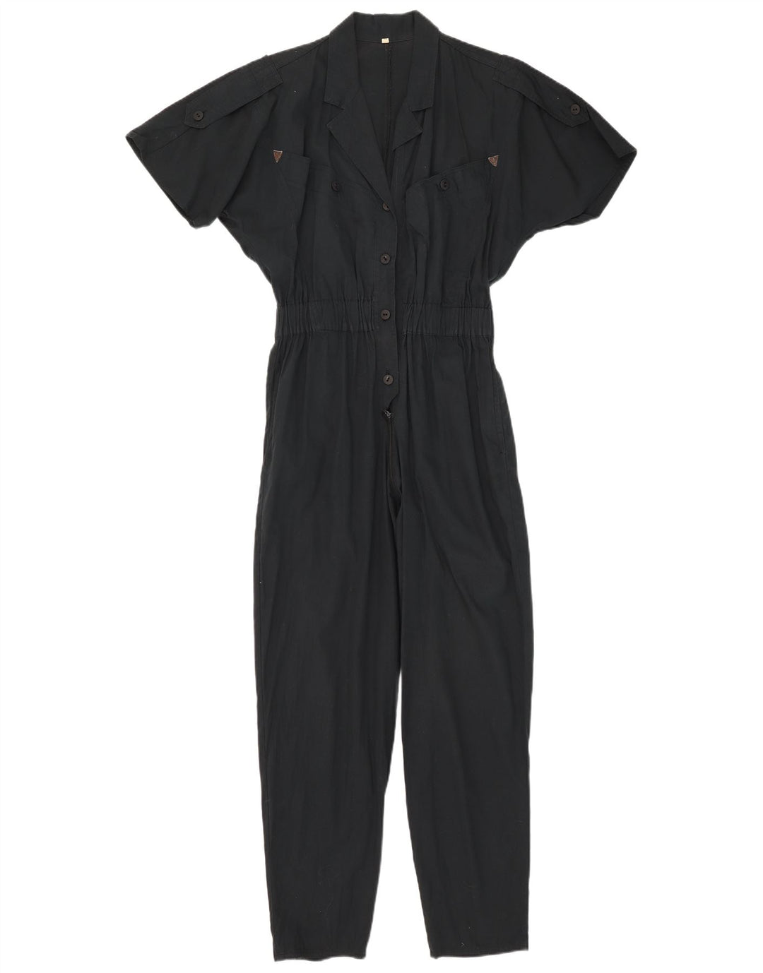 Vintage γυναικεία ολόσωμη φόρμα IT 42 Medium Navy Blue Cotton