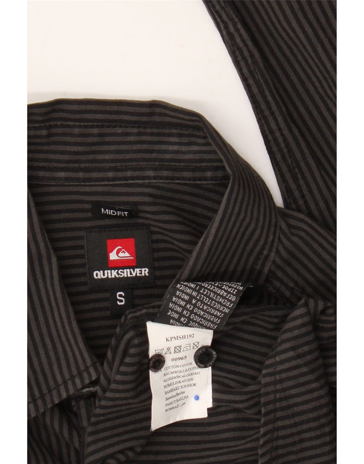 Ανδρικό πουκάμισο Quiksilver Mid Fit Μικρό γκρι βαμβακερό ριγέ