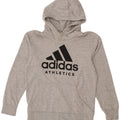 ADIDAS Mens Graphic Hoodie Jumper Medium Grey Cotton Vintage Adidas and Second-Hand Adidas from Messina Hembry 