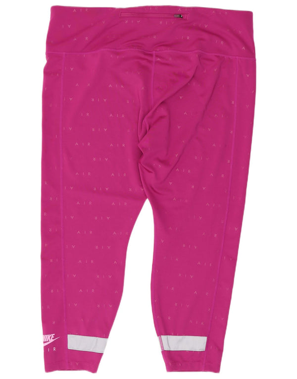 Nike Γυναικεία Dri Fit Γραφικά κολάν Capri UK 20 2XL Pink Colourblock